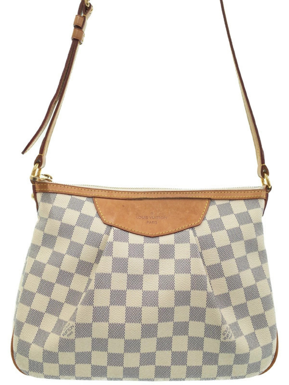 Louis Vuitton Damier Azur White Siracusa Shoulder Bag